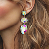 Aurora Borealis Crystal Earrings | Gold