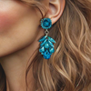 Blue Crystal Earrings | Silver