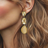 Champagne Crystal Earrings | Gold