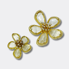 Crystal Wedding Flower Earrings | Gold