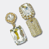 Clip Crystal Clear Earrings | Gold
