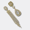 Clip Earrings Long Strass Glam | Gold