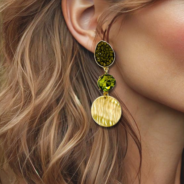Clip Olive Earrings | Gold