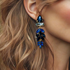 Clip Royal Blue Earrings | Gold
