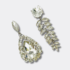 Crystal Clear Earrings | Silver