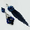 Earrings Long Cobalt Blue | Silver