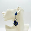 Earrings Long Cobalt Blue | Silver