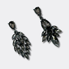 Grey Crystal Earrings | Silver