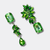 Light Green Crystal Earrings | Silver