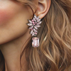 Light Pink Crystal Earrings | Silver