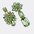 Soft Green Glam Earrings | Gold