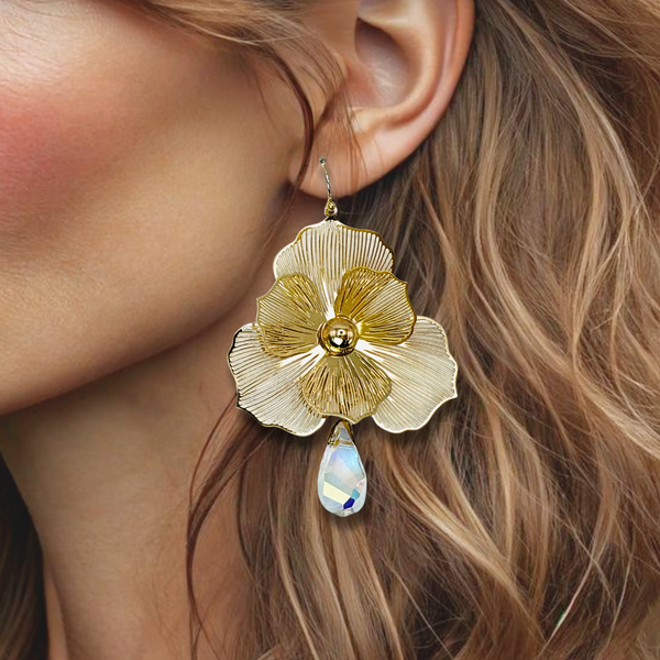 Wedding Bloom Earrings | Gold