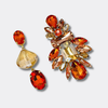 Orange Champagne Glam Earrings | Gold