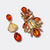 Orange Champagne Glam Earrings | Gold