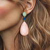 Long Colorful Gems Earrings | Gold