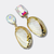 Clip Earrings Crystal AB Shell | Gold