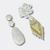 White Beads Flower Earrings | Gold