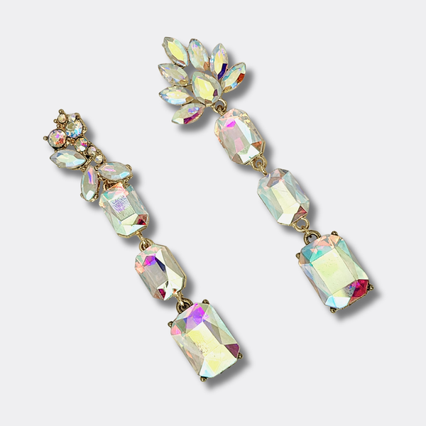Crystal AB Summer II Earrings | Gold
