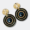 Clip-Earring Blue Flower | Gold