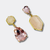 Pastel Rose Quartz Earrings | Gold
