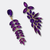 Purple Leafs Earrings | Gold