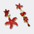 Red Starfish Earrings | Gold