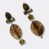 Snakeskin Agate Earrings | Gold