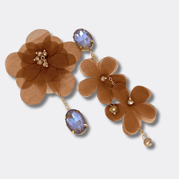 AB Camel Bloom Earrings | Gold - Muze Earrings