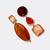 Amber Orange Earrings | Gold - Muze Earrings
