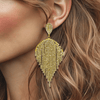 Big Crystal Strass Earrings | Gold - Muze Earrings