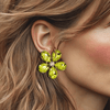 Big Yellow Flower Earrings | Gold - Muze Earrings