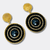 Black Luminous Halo Earrings | Gold - Muze Earrings