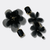 Black Mesh Flower Earrings | Gold - Muze Earrings