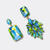 Blue Green AB Earrings | Gold - Muze Earrings