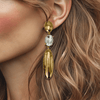 Bold Crystal Glam Earrings | Gold - Muze Earrings