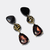 Brown Bordeaux Leopard Earrings | Gold - Muze Earrings