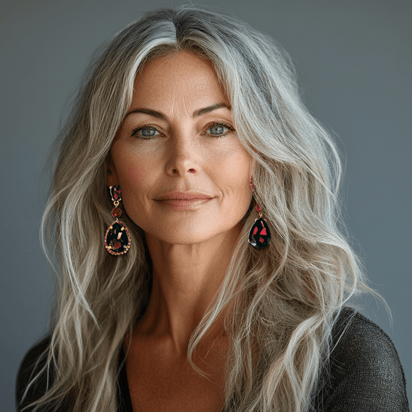 Burgundy Agate Earrings | Gold - Muze Earrings