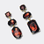Burgundy Glam Earrings | Gold - Muze Earrings