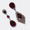 Burgundy Tigereye Glam | Silver - Muze Earrings