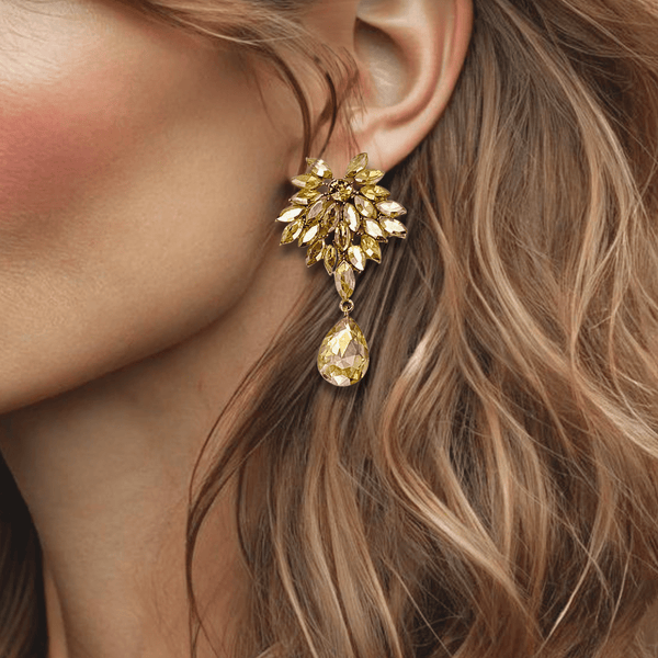 Champagne Glam II Earrings | Gold - Muze Earrings