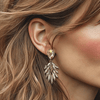 Champagne Leaf Earrings | Gold - Muze Earrings