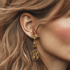 Champagne Leopard Agate Earrings | Gold - Muze Earrings