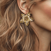 Champagne Peacock Earrings | Gold - Muze Earrings