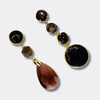 Chocolate Brown Agate Earrings | Gold - Muze Earrings