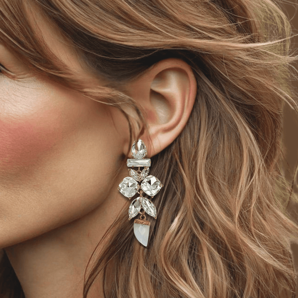 Chrystal Opal Earrings | Gold - Muze Earrings