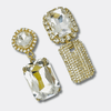 Clip Crystal Clear Earrings | Gold - Muze Earrings