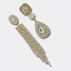 Clip Earrings Long Strass Glam | Gold - Muze Earrings