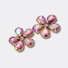 CLIP Earrings Pink Rainbow Flower | Gold - Muze Earrings