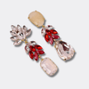 Clip Earrings Pink Red Glam | Gold - Muze Earrings