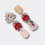 Clip Earrings Pink Red Glam | Gold - Muze Earrings